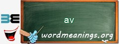 WordMeaning blackboard for av